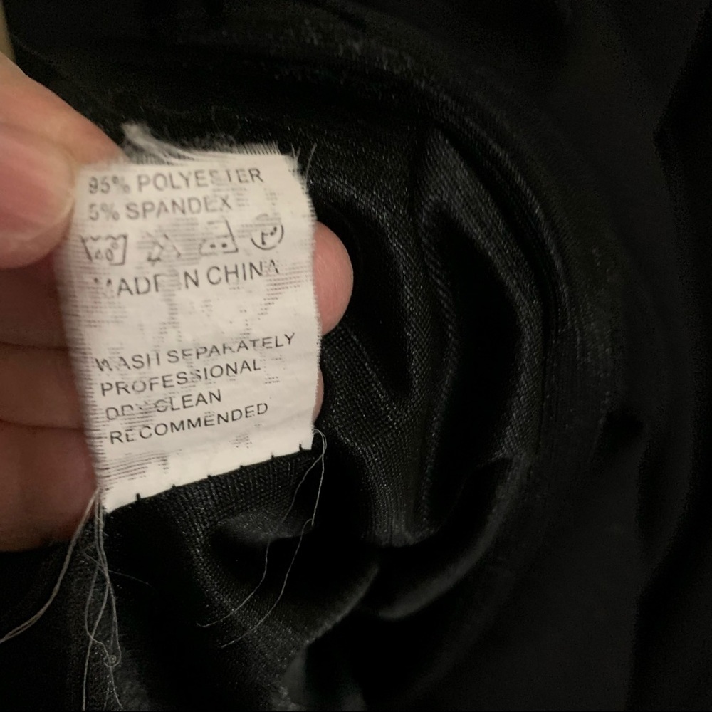 Smocked Black Button Down V-Neck Lined Side Slit Pockets Maxi Sundress. - Picture 5 of 10